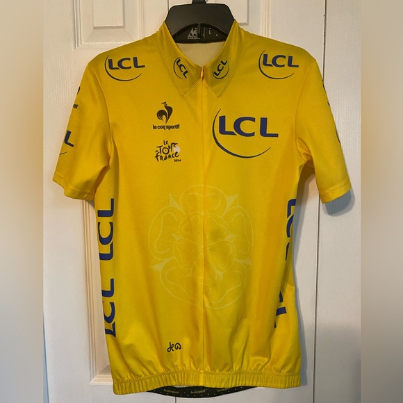 Mens Le Coq Sportif LCL Le Tour de France 2014 Jersey Cycling
size Large Yellow - Picture 1 of 6